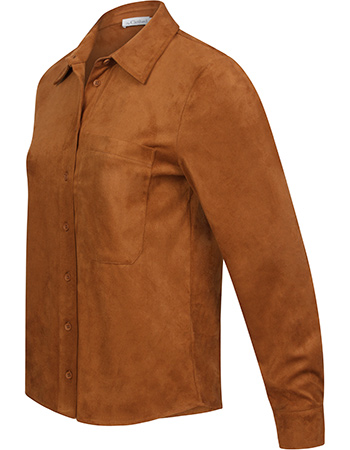 Blouse Vegan Suede Madurai Bronze detail