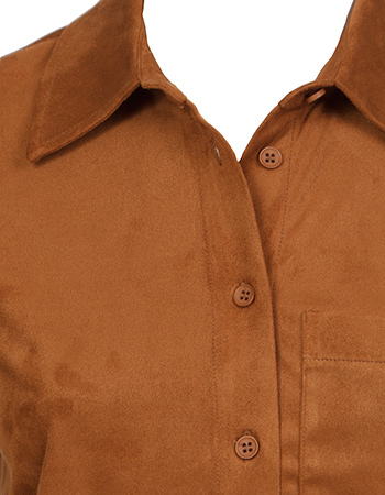Blouse Vegan Suede Madurai Bronze detail