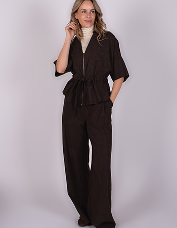 bruine blouse van The Clothed