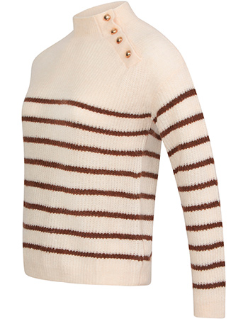 Trui Tolouse Stripe Bronze Pale detail