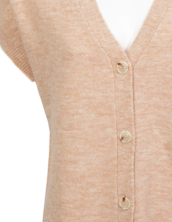 Vest Korte Mouw Lamia Old Pink detail