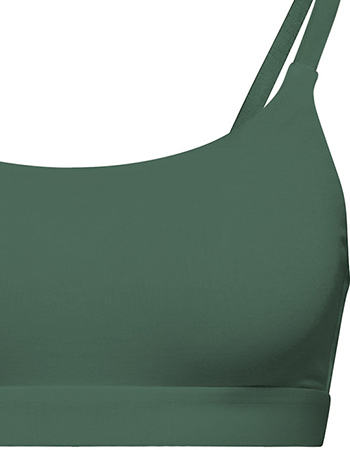 BH Bralette Top  Dark Green detail
