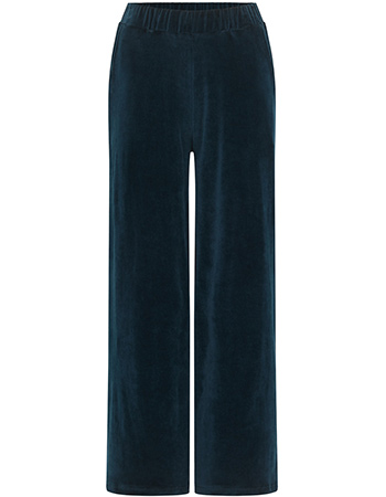 Pantalon Nicki Velour Wijd Deep Water
