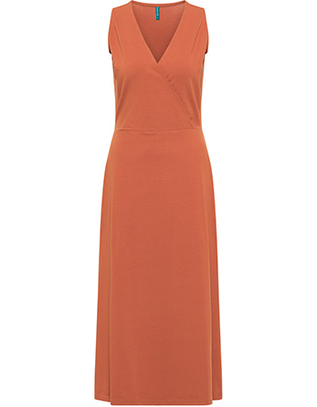 Jurk Mouwloos Wrap Terracotta