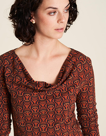 Jurk watervalhals best sale