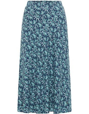 Rok Midi Butterfly Blauw