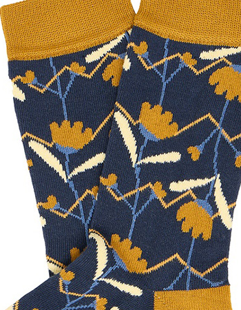 Sokken met Floral Misty Yellow detail