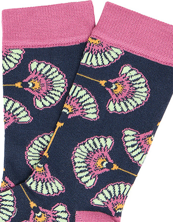 Sokken Orientaal Muster Red Violet detail