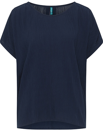 Top Crinkled Deep Navy