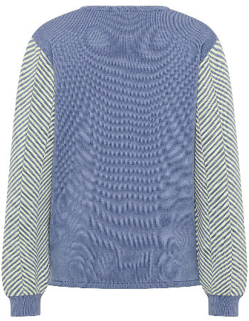 Trui Merith Kort Strik Indigo detail
