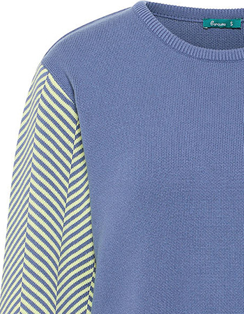 Trui Merith Kort Strik Indigo detail
