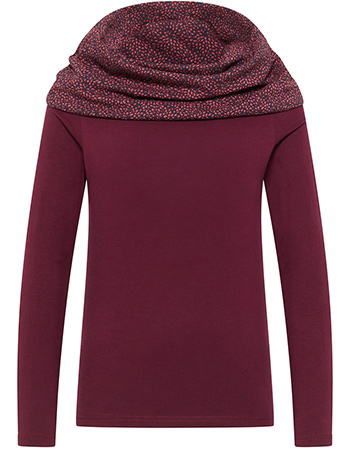 Longsleeve Grote Kraag Petals Wine Red