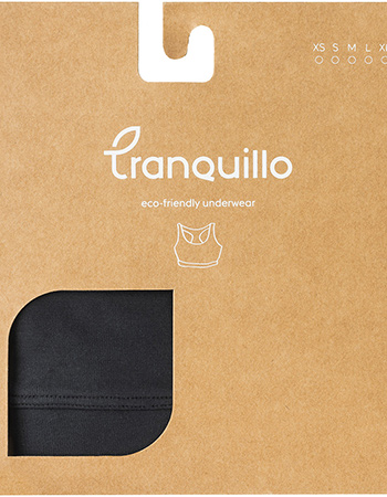 Racerback BH Tencel Zwart detail