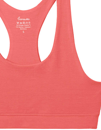 Racerback BH Tencel Coral detail