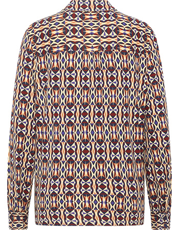 Blouse Ethno Navy Creme detail