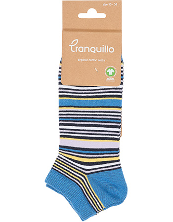 Sneakersokken Summer Stripe Blue detail