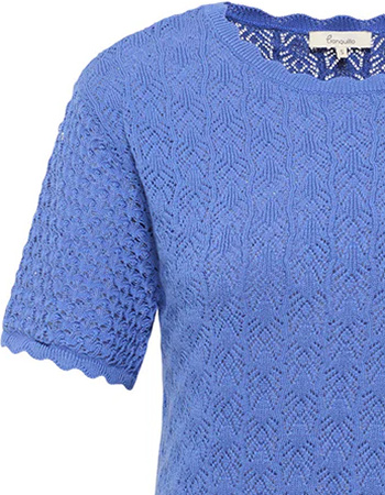Trui Korte Mouw Emmaa Baja Blue detail