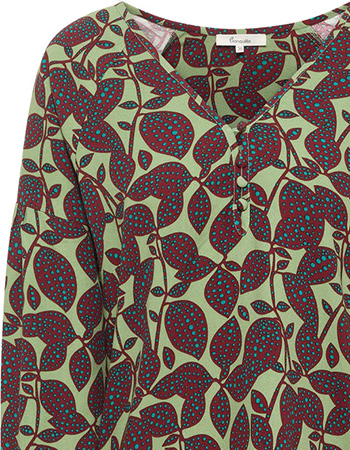 Blouse Botanic Green detail