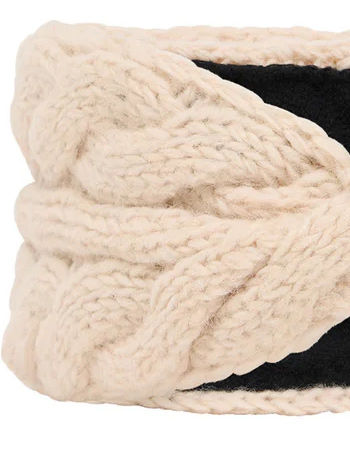 Hoofdband Wol Liv Creme detail