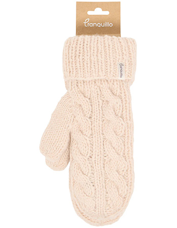 Wanten Liv Wol Creme detail