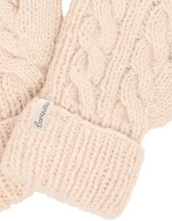 Wanten Liv Wol Creme detail