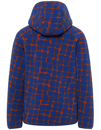 Jacket Cosy Fleece Blue Puzzle detail