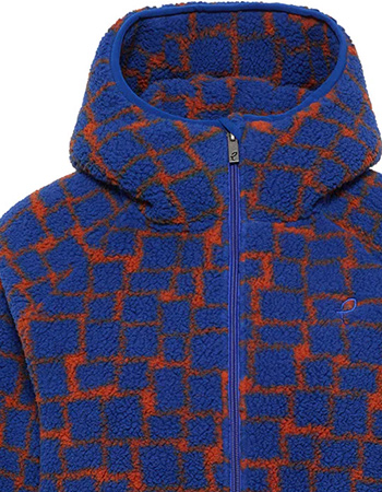 Jacket Cosy Fleece Blue Puzzle detail