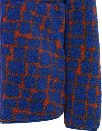 Jacket Cosy Fleece Blue Puzzle detail