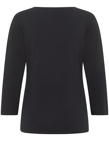 T&#8209;shirt Basic Loose Zwart detail