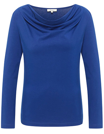 Longsleeve Watervalhals Ink Blue