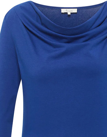 Longsleeve Watervalhals Ink Blue detail