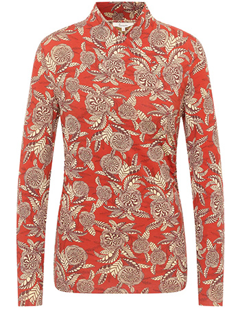 Longsleeve Wrap Feminine Flower Fields Red