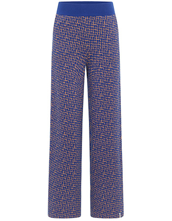 Pantalon Knitted Retro Look Blue Windows