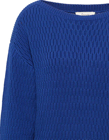Trui Jaquard Ink Blue detail