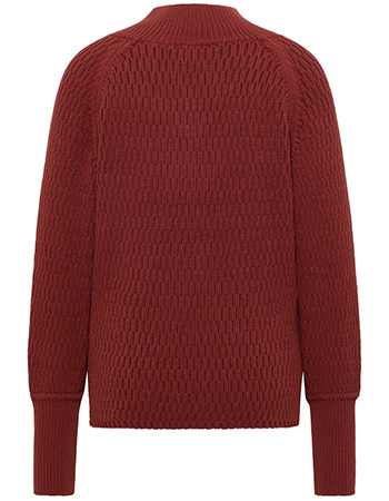 Trui Knit Loose V&#8209;Hals Fired Brick detail