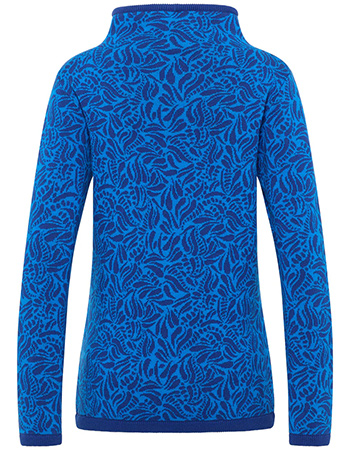 Trui Jaquard Jumper Blue Paisley detail