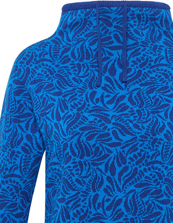 Trui Jaquard Jumper Blue Paisley detail