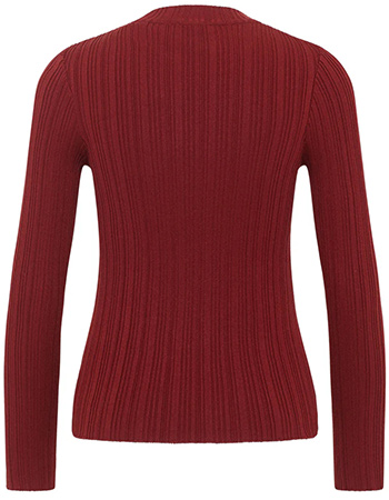 Trui Fijne Brei Silky Fired Brick detail