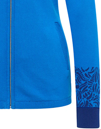 Vest Rits Jaquard Blue Paisley detail