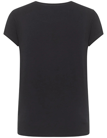 T&#8209;shirt Basic In Organic Cotton Zwart detail