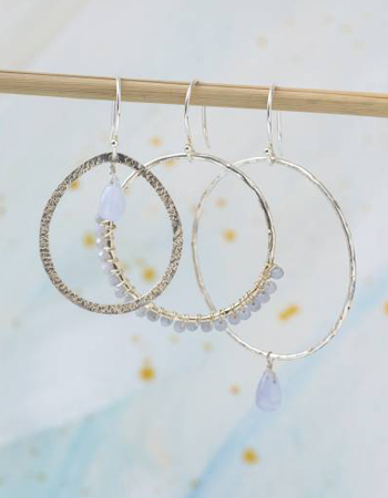 Oorbellen Kindness Blue Lace Agate Silver