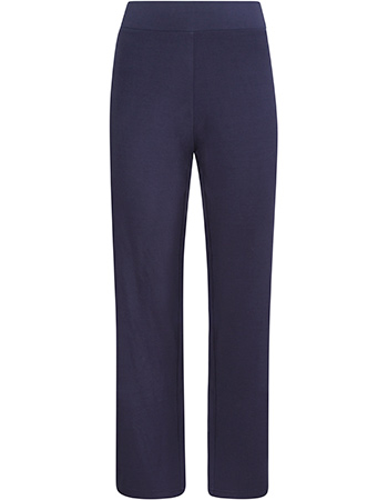 Lounge Broek Wijd Bamboe Blauw