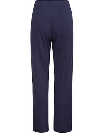 Lounge Broek Wijd Bamboe Blauw detail