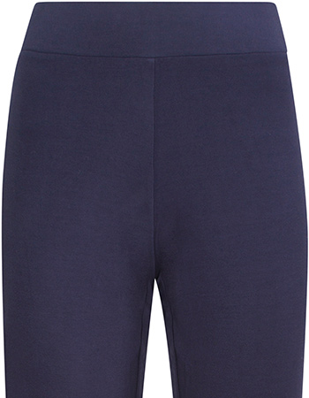 Lounge Broek Wijd Bamboe Blauw detail