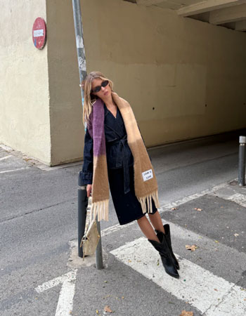 Duurzame sjaal van Verb To Do, gemaakt van gerecyclede vezels van oceaanplastic 