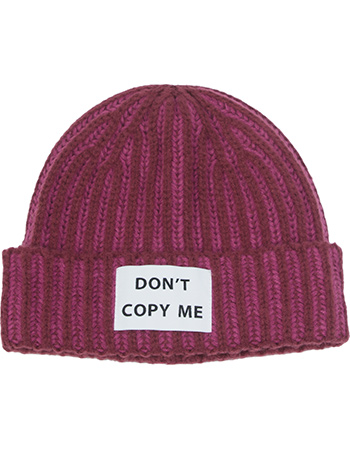 Beanie Don't Copie Me Pink Burgundy