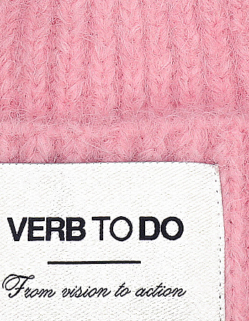 Beanie Gerecyled Wol VTB Pink detail
