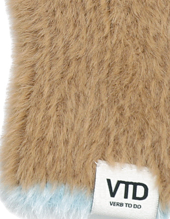 Handschoenen Fluffy Gerecycled Beige detail