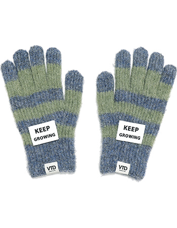 Handschoenen Gerecycled Wol Keep Growing Green Navy