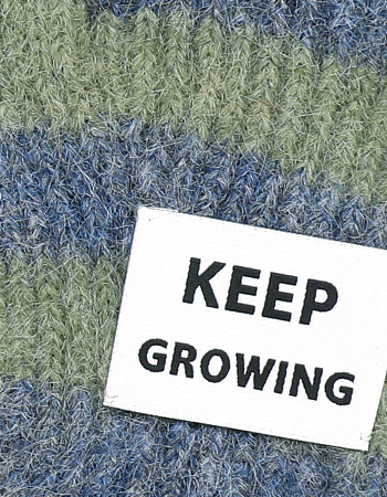 Handschoenen Gerecycled Wol Keep Growing Green Navy detail